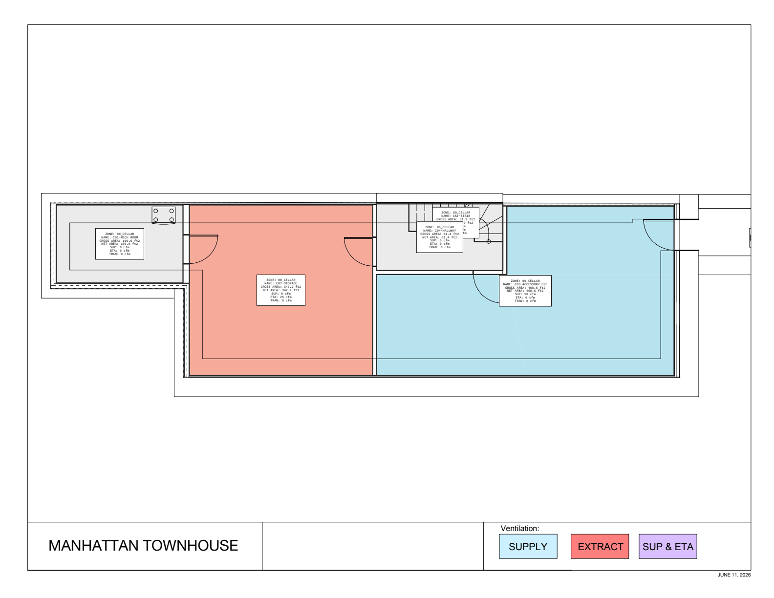 Cellar mechanical plan